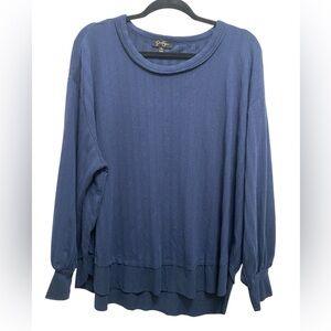 Jessica Simpson Navy Long-Sleeve Women's Lightweight Sweater
